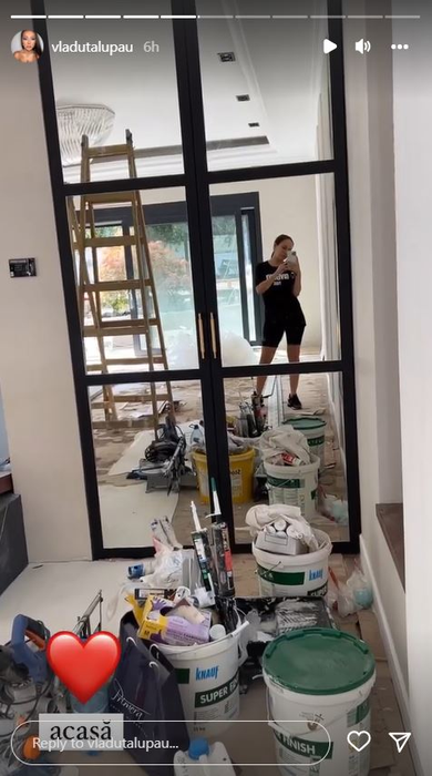 Vlăduța Lupău a arătat câteva cadre din noua locuință. Sursă: instastory