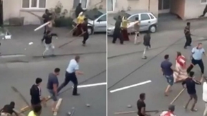 Zeci de localnici din Iaşi, înarmaţi cu bâte şi pietre, s-au războit cu Poliţia şi Jandarmeria