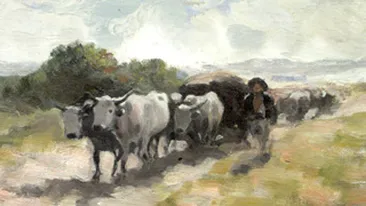 Celebra pictura a lui Nicolae Grigorescu, Car cu boi, vanduta pentru 155.000 de euro!