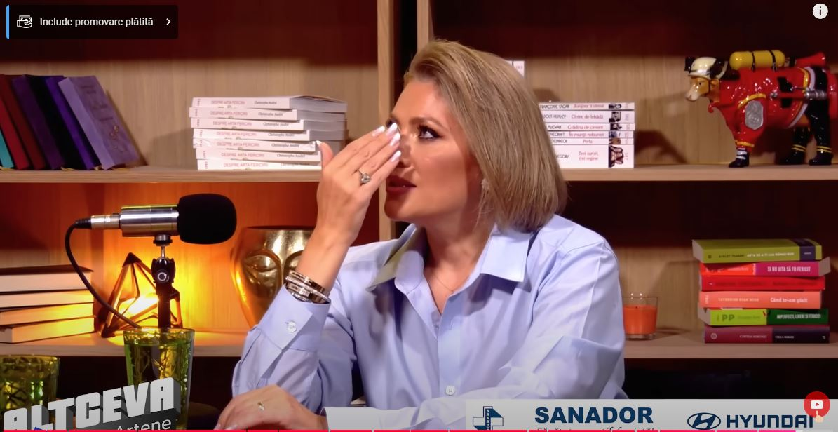 Mirela Vaida, în lacrimi în cadrul podcastului Altceva cu Adrian Artene