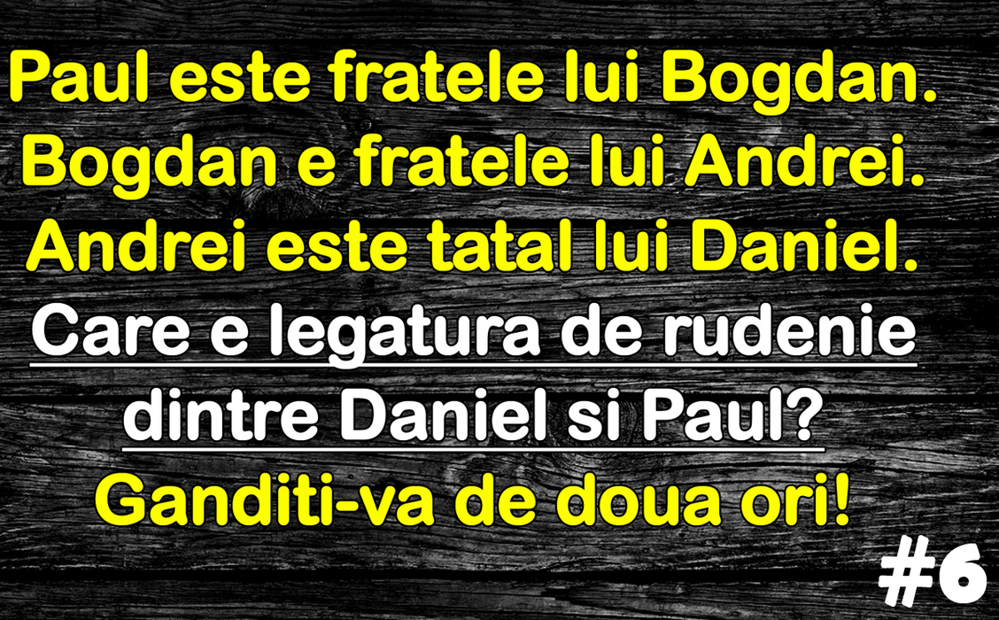 TEST IQ cu 10 întrebări | Prima: 3 medici susțin că Paul e fratele lor. Paul spune, însă, că nu are niciun frate. Cine minte?