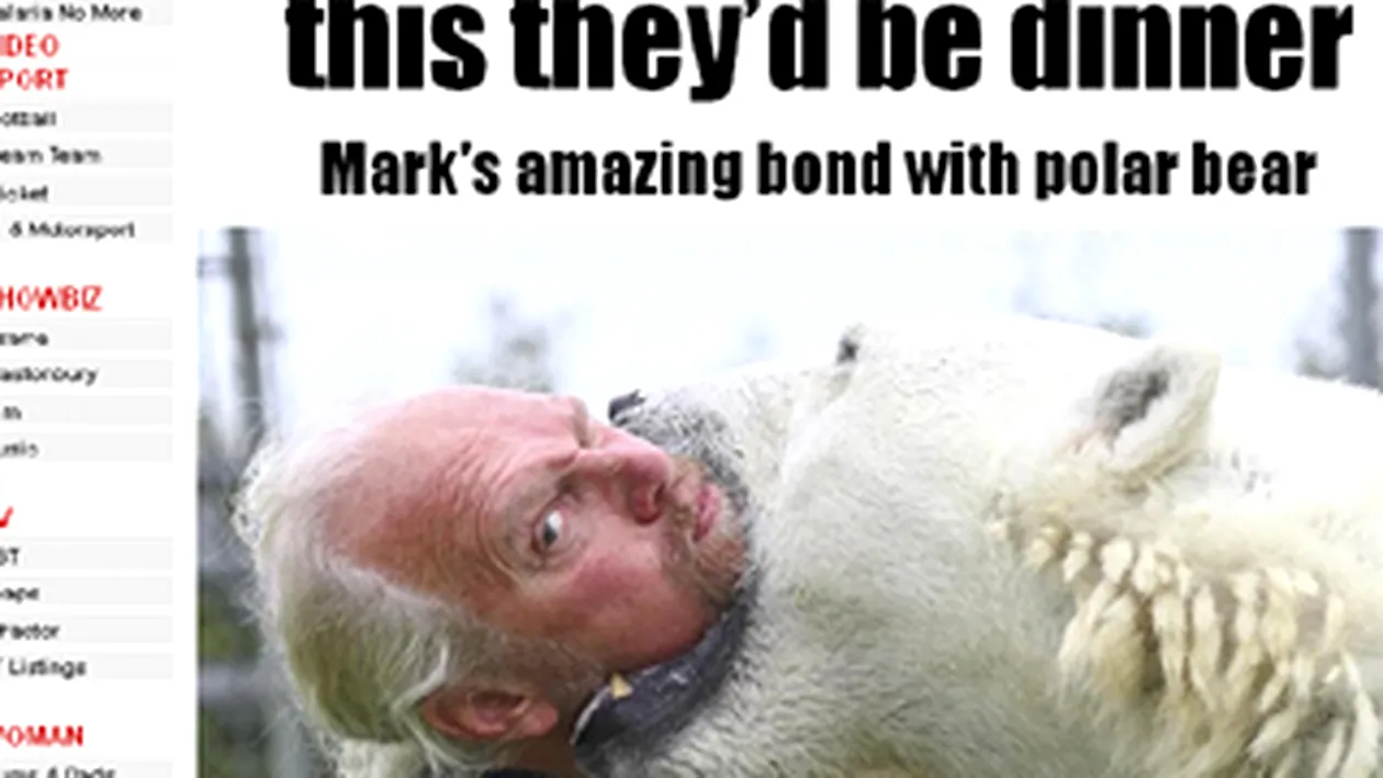 Este nebun sau poate vorbi cu animalele? Un canadian isi baga capul in gura unui urs polar