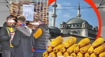Românii au luat cu asalt Piața Taksim, înainte de România-Turcia. Cât costă un doner sau un porumb copt?