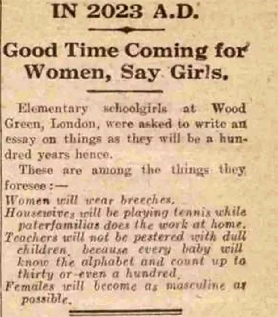 Chiar există călătoria în timp? O elevă din anul 1923 a prezis cu exactitate ce se va întâmpla în 2023