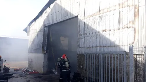 VIDEO. Pericol uriaș de explozie în Argeș. A luat foc o fermă, iar incendiul se extinde. În apropiere sunt rezervoare de motorină și saci de azotat de amoniu