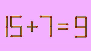 Test IQ exclusiv pentru genii | 15+7=9 este greșit. Pentru a corecta egalitatea, mutați un singur chibrit