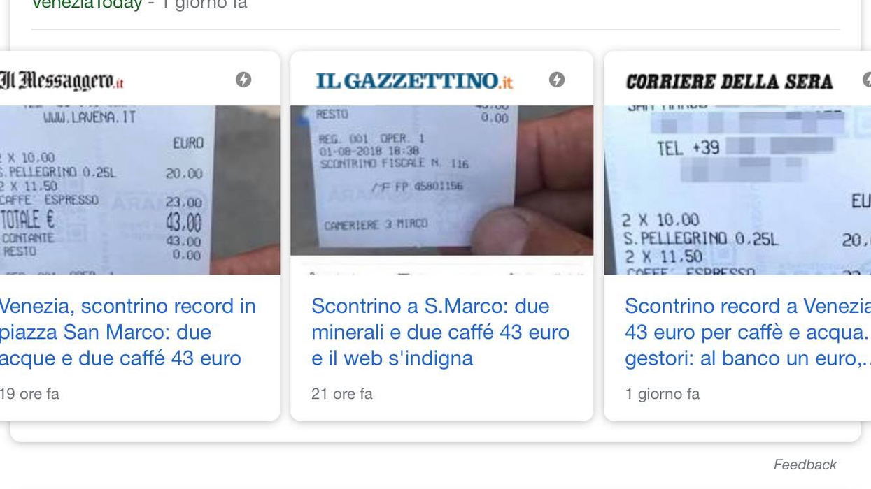 Nota de plată uriașă a unui politician a devenit virală! Ce a consumat de 43 € la o cafenea în Italia