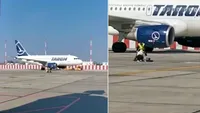 Momente de panică pe Aeroportul Otopeni! O femeie cu un copil mic în brațe a încercat să prindă avionul din mers