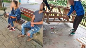 Au ieșit în parc la spart semințe, dar au fost imediat observați de polițiști. Cum au fost pedepsiți doi tineri