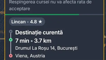 Sâmbătă noapte, în timpul Eurovision din Austria, un român a comandat o cursă Bolt, din București în Viena. Câți bani a plătit