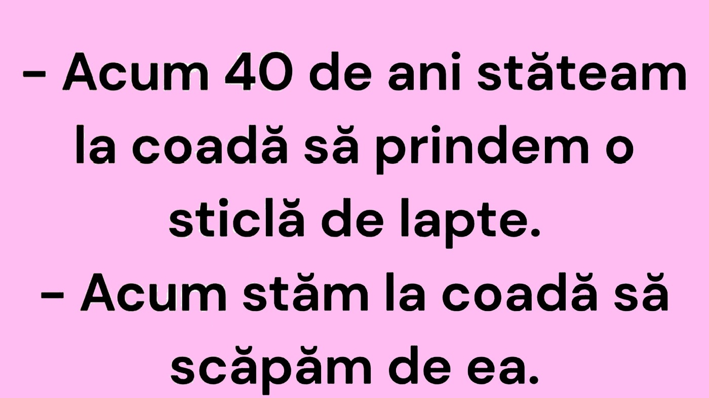 Bancul începutului de săptămână | Acum 40 de ani...
