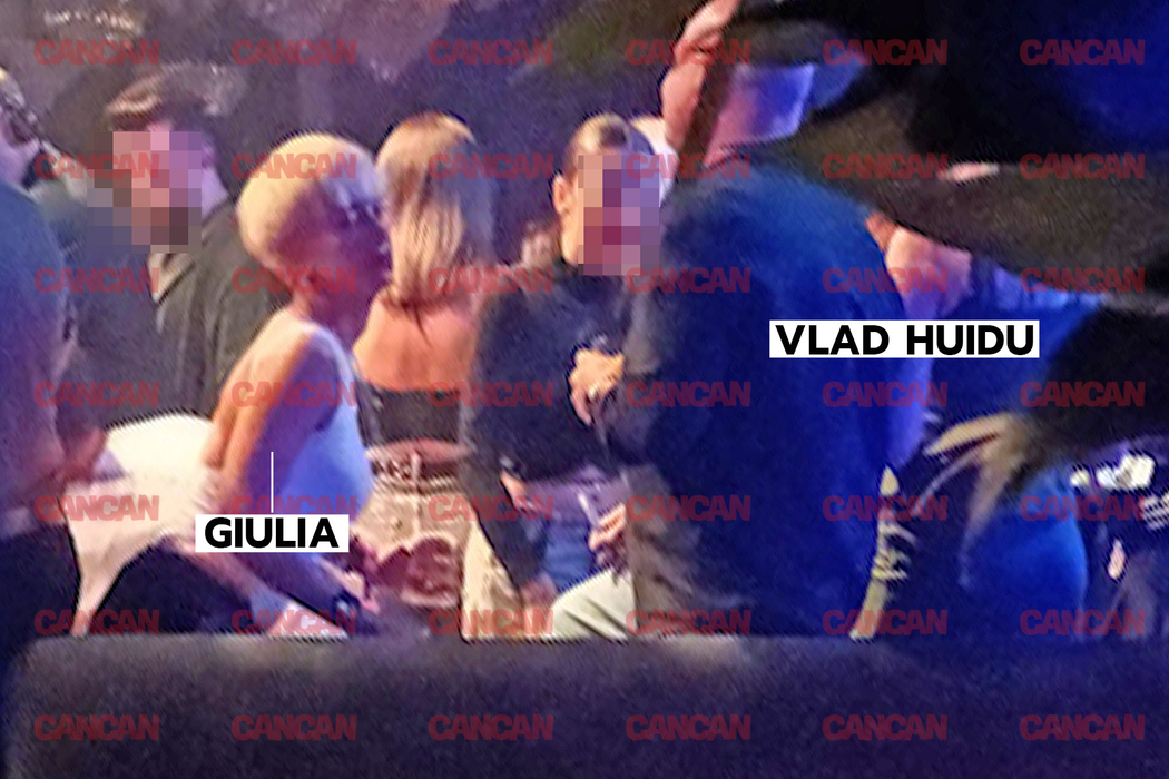 Giulia Anghelescu și Vlad Huidu s-au distrat singurei, departe de cei doi copii.