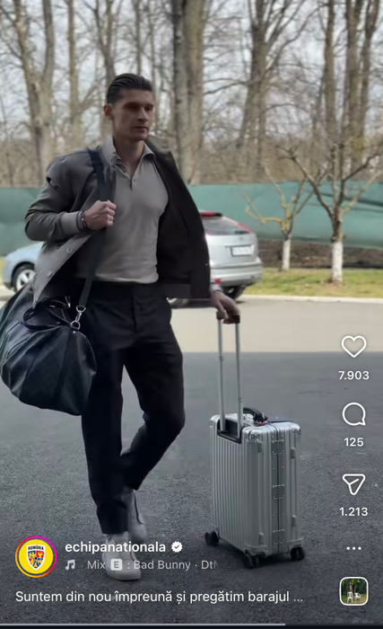 Alex Dobre de la Rapid, Casanova de România- sursa- Instagram/ Naționala României