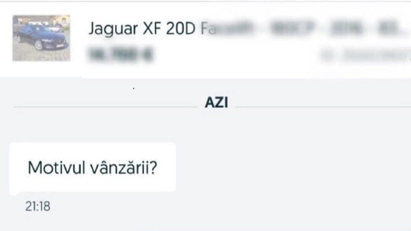 Răspunsul viral al unui bărbat care îşi vinde bolidul pe OLX, când a fost întrebat de motivul vânzării: "Vreau să îmi cumpăr ceva mai puternic, să..."