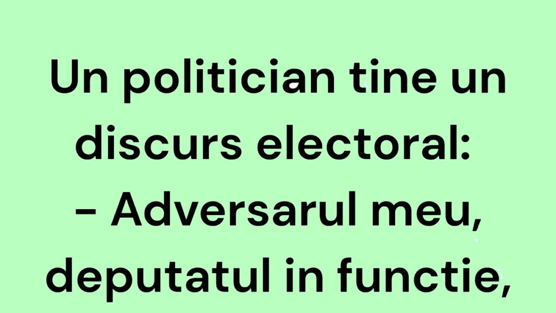 BANCUL ZILEI | Un politician ține un discurs electoral