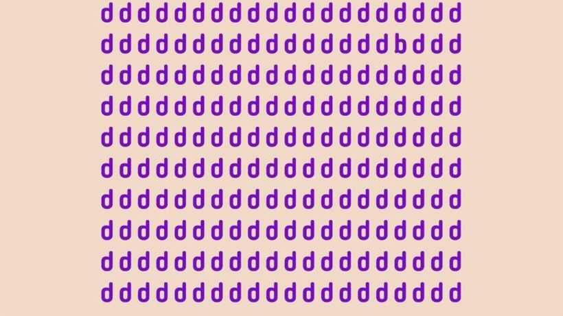 TEST IQ | Nu toate literele din această imagine sunt „d”. Găsiți-o pe cea diferită!