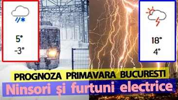 Ninsori și furtuni electrice. Meteorologii Accuweather anunță o primăvară cum n-a mai fost în București