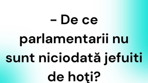 BANC | De ce parlamentarii nu sunt niciodată jefuiți de hoți?