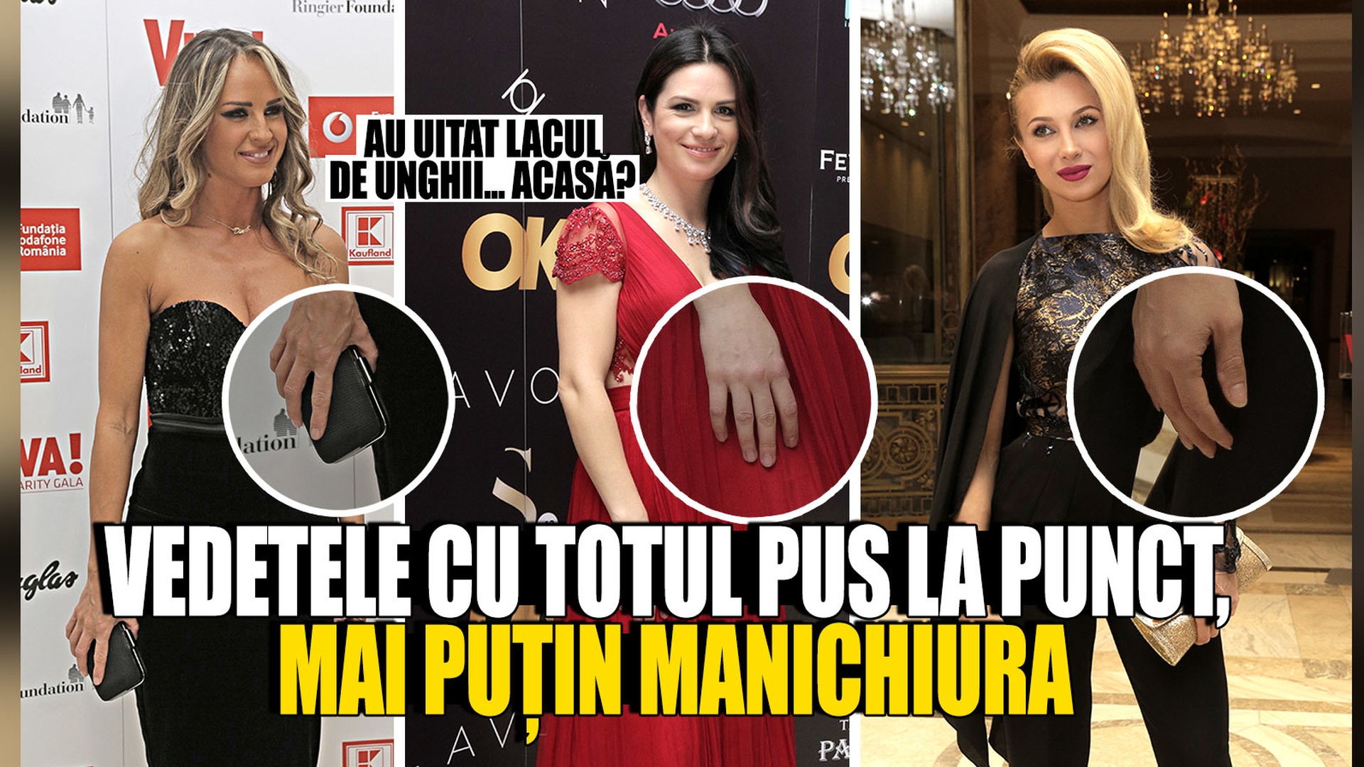 Au uitat lacul de unghii... acasă? Vedetele cu totul pus la punct, mai puţin manichiura