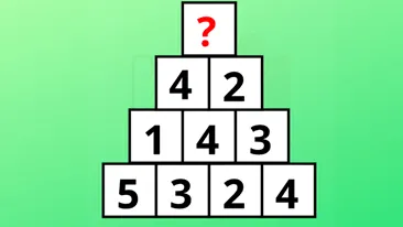 Test IQ doar pentru genii | Ce număr trebuie pus în vârful piramidei?
