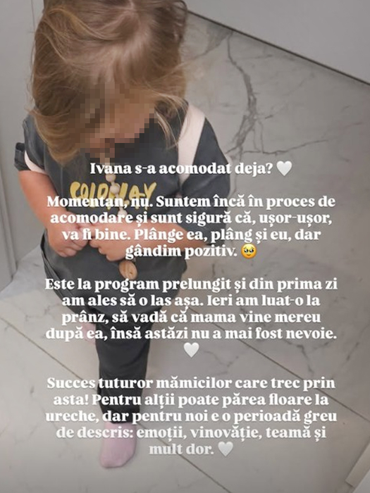 Iustina de la Insula Iubirii, cu nervii la pământ! Ce a pățit după ce și-a dus fiica la grădiniță