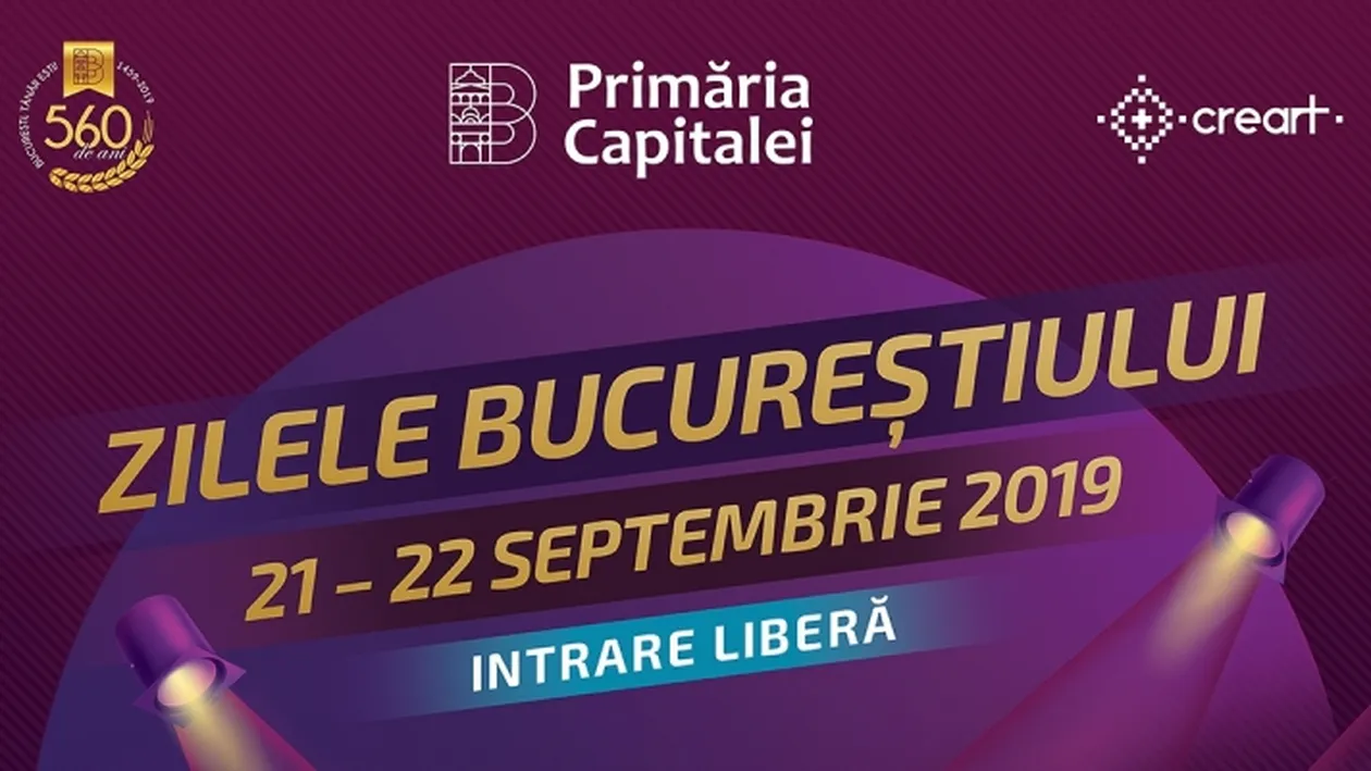 Zilele Bucureștiului 2019. Programul și concertele pregătite de primărie