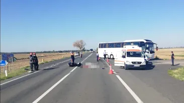 Accident mortal în Ialomița. Un scuterist a fost spulberat de o mașină