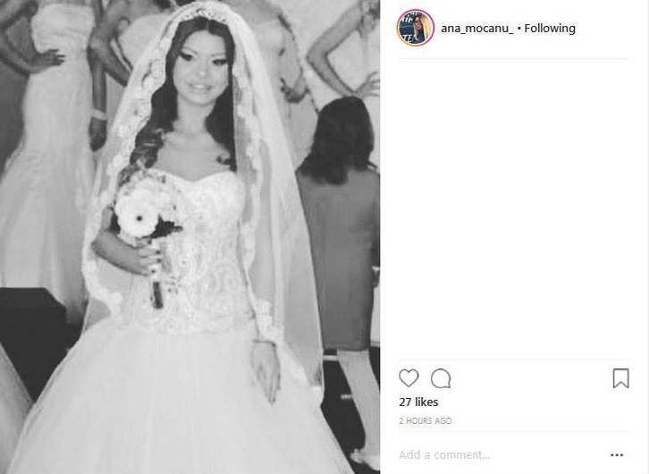 Ana Maria Mocanu se căsătorește!?! Fosta asistentă TV a postat o poză în care apare într-o rochie de mireasă, dar a șters-o imediat