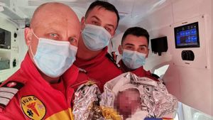 Momente emoționante în Bistrița, după ce o gravidă a născut în ambulanță. Moașe i-au fost trei paramedici