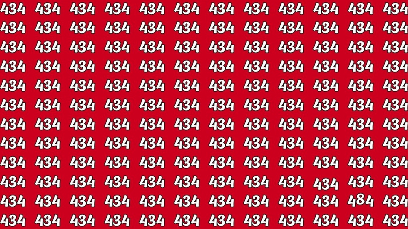 TEST IQ | Nu toate numerele din imagine sunt 434. Găsiți-l pe cel diferit!