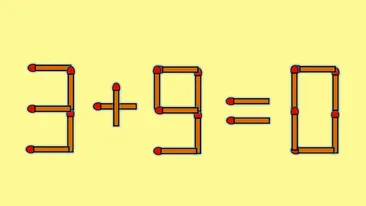 Test de inteligență | Pentru a corecta 3 + 9 = 0, este nevoie să mutați un singur chibrit
