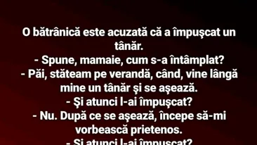 Bancul de sâmbătă | Bătrânica și tânărul