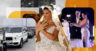 Nebunie de nuntă în Albania! Așa ceva n-ai mai văzut! S-a măritat Miss Universe Kosovo, uluitor ce scrie pe bolizii invitaților!