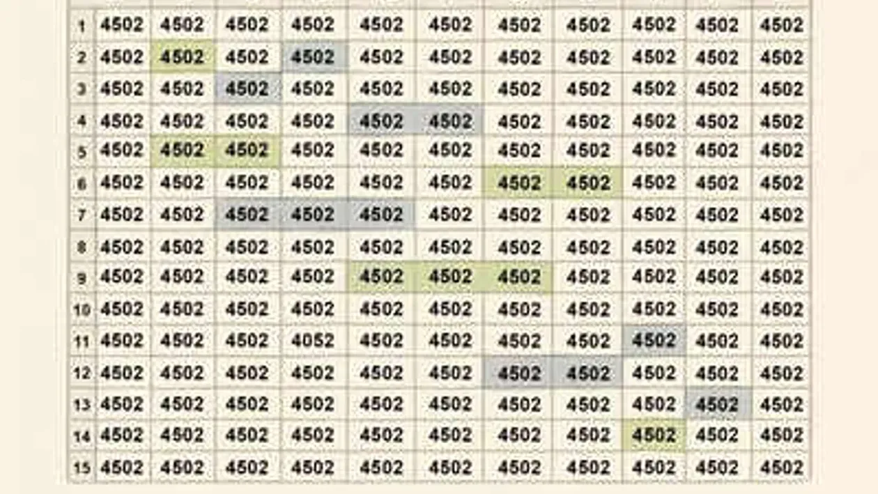 TEST IQ | Descoperă numărul 4052 în 8 secunde! Doar cei cu gândire peste medie reușesc