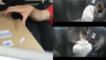 Gestul dezgustător făcut în lift de un livrator din Iaşi! Apoi pune mâna pe mâncarea voastră