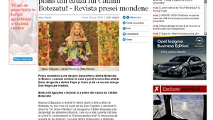 Exclusivitatea CANCAN - "Bianca l-a inselat pe Bote cu printul Cristea" -  preluata de toata presa din Romania!