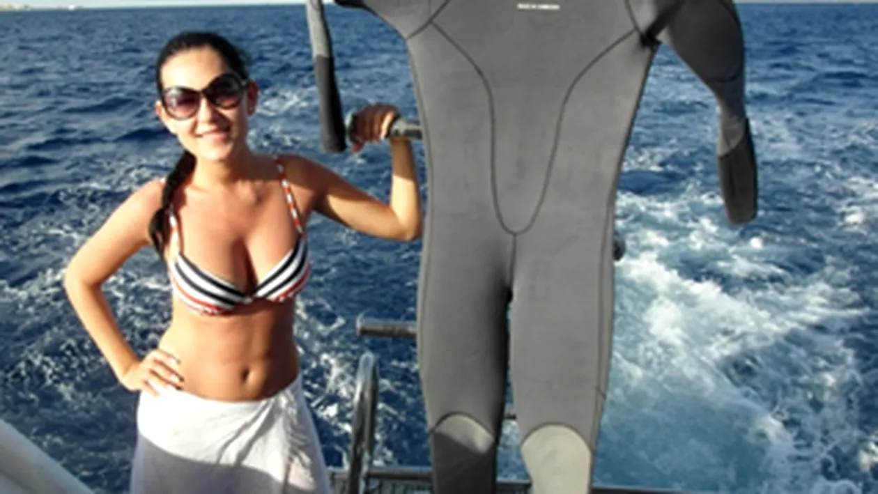 Alina, mezina trupei Heaven a incercat pentru prima oara snorkeling-ul in Egipt