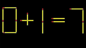 Test IQ exclusiv pentru genii | 0+1=7 este greșit. Pentru a corecta egalitatea, mutați un singur chibrit