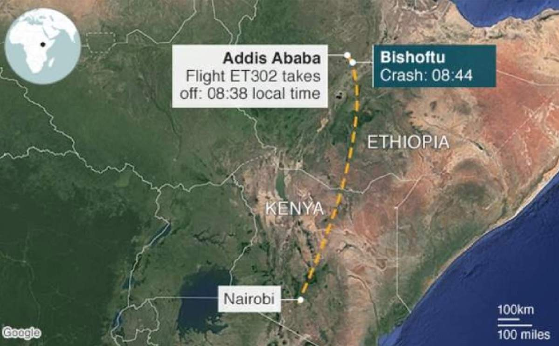 Primele imagini de la tragedia aviatică din Etiopia. Nu există supraviețuitori