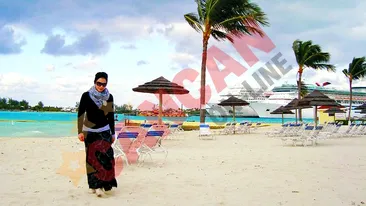 Vantur si Moga au inghetat pe plaja in Bahamas