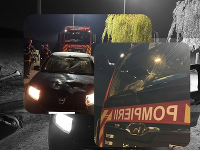 Pompier rănit și autospeciale avariate, în Argeș! Localnicii au atacat salvatorii veniți să stingă un foc scăpat de sub control