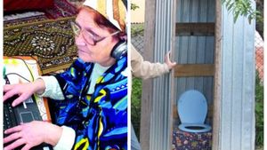 Bătrâna din imagine are cont pe Facebook și pe Instagram, dar se duce la WC în curte. Povestea fabuloasă din spatele imaginilor realizate într-un sat din România