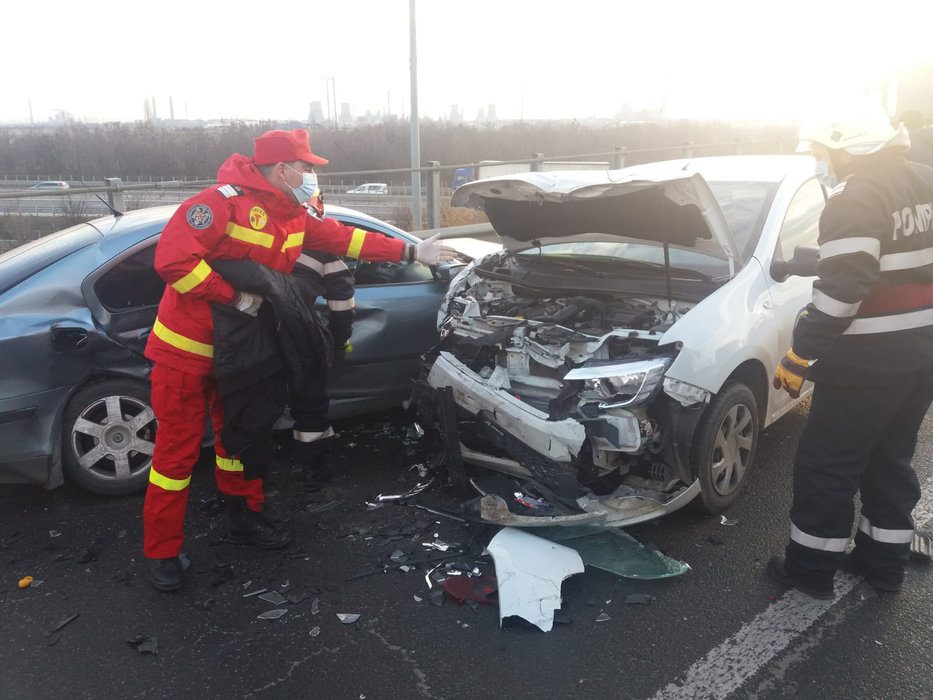 Accidentul rutier de pe A1 s-a înregistrat la km 110, pe sensul Pitești-București