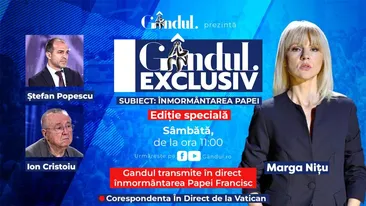 Înmormântarea Papei Francisc, prezentată integral pe Gândul.ro! Ediție specială sâmbătă, 26 aprilie, de la ora 11:00