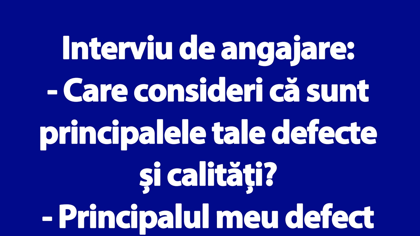 Bancul de 1 Mai | Interviu de angajare