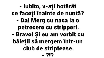 BANCUL ZILEI | Înainte de nuntă, merg cu nașa la o petrecere cu stripperi