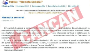 Petitia "Marmota somera", votata de sute de persoane