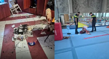Sala de gimnastică ”Nadia Comăneci” a fost vandalizată! Ce a putut face atacatorul cu una din medalii