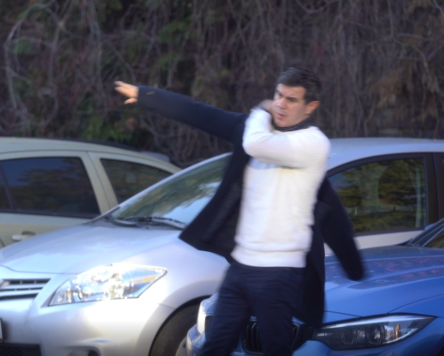 Mihai Leu, în "vizită" la Dani Oțil (Foto: CANCAN.RO)
