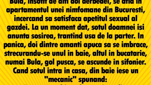 BANCUL ZILEI | Bulă și nimfomana din București
